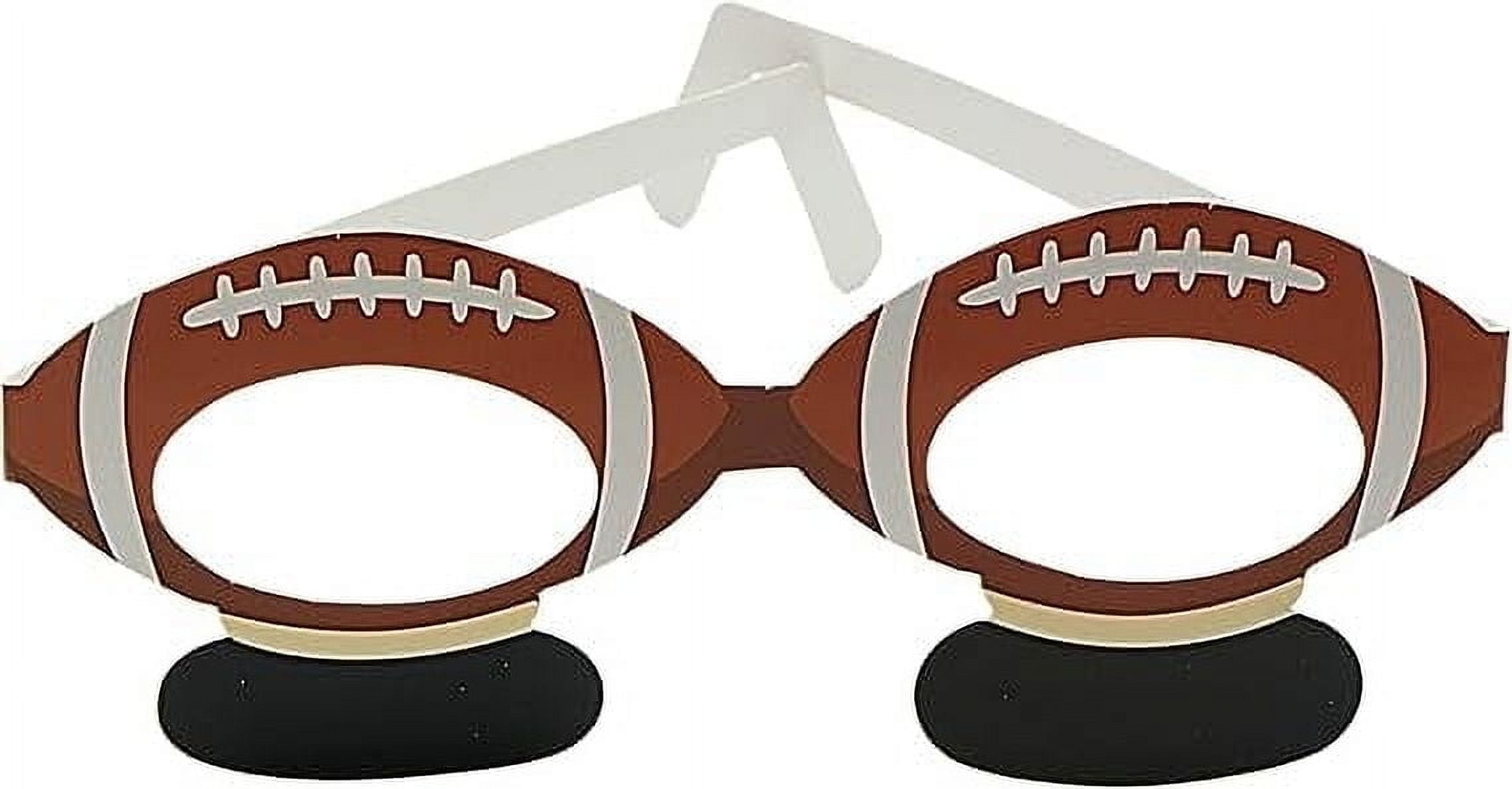 4E's Novelty Football Party Glasses, Fun Photo Booth Favors for Kids 8-12, 36 Pack
