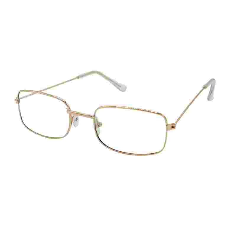 4E's Novelty Gold Rectangular Glasses Old Person Costume