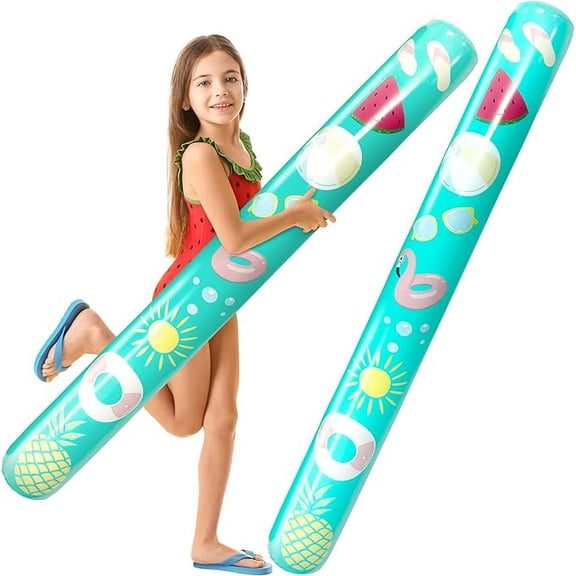 4E's Novelty Pool Noodles Jumbo 2 Pack 48" Large Pool Noodles Float, Inflatable Pool Noodle