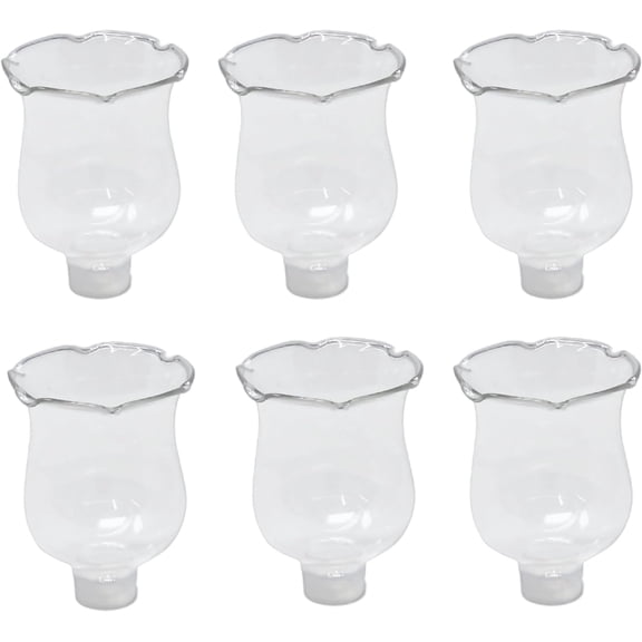 4E's Novelty Tulip Peg Votive Candle Holders, 6-Pack – Elegant Glass Candle Holders for Candelabras & Home Décor