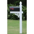 thumbnail image 1 of 4Ever Products Darlington Mailbox System, White Vinyl Post, Black Galvanized Steel Mailbox, 1 of 3