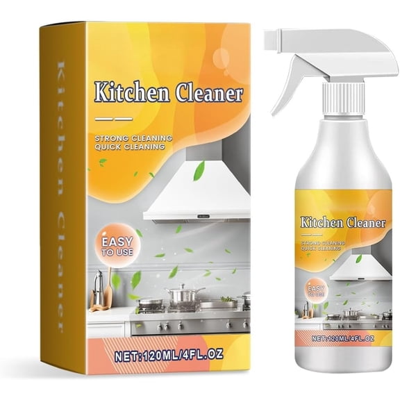 4FL.0Z Effective Kitchen Degreaser Cleaner Spray, All-Purpose Oil Stain Remover & Degreaser Spray, Kitchen Pots and Pan Cleaner, Multipurpose Foam Cleaner Spray, Widely Application