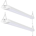 thumbnail image 1 of 4FT 120W LED Shop Light Linkable, 13000lm(400w Equivalent), 5000K Utility Shop Lights for Garages, Workshops, Basements, Hanging or FlushMount, with Power Cord and Pull Chain, ETL, 2 Pack, 1 of 7