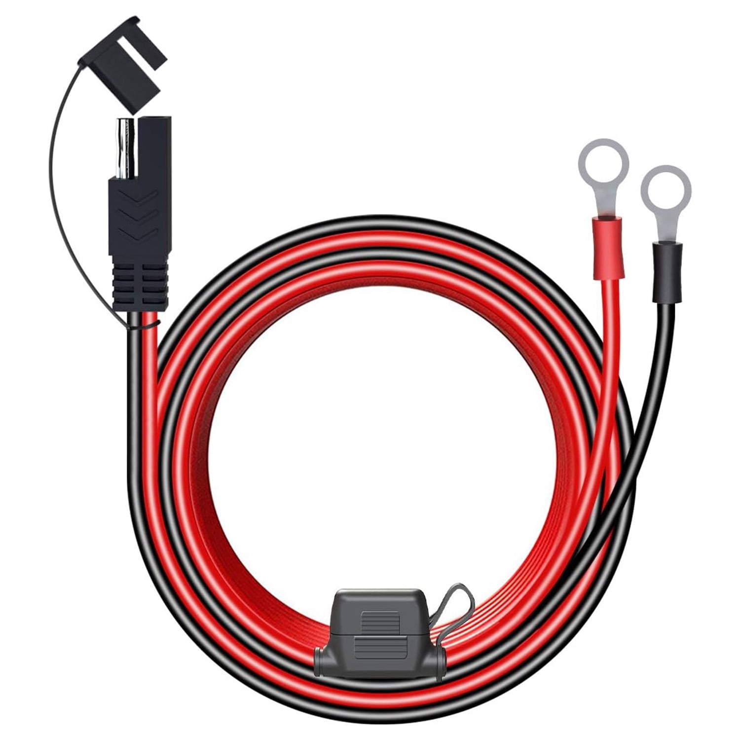 4FT 12V Ring Terminal SAE to O Ring Connecters, Extension Cord Cable  Connector for Battery Charger/Maintainer
