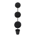thumbnail image 1 of My Texas House Halloween Artificial 3-Ball Topiary, Black, 4', 1 of 5