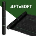 thumbnail image 1 of Bonison Weed Barrier Fabric, Premium Garden Landscape Fabric for Flower Bed, Yard, 4 X 50 Foot, PP Material, Heavy Duty Ground Cover with Green Guide Strip Helps Align Plants, Ultra Thick (4 X 50 FT), 1 of 7