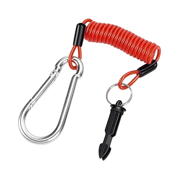 4FT/6FT Trailer & Boat Breakaway Cable,Breakaway Spring Cable | RV Electromagnetic Brake Stop Spring Cord with Nylon Pin for Towing Brake Controller