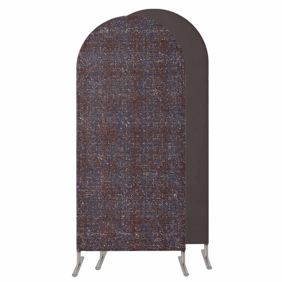 4FT Arch Backdrop Covers, Brown Wedding Arch Cover Stretchy, Farmhouse Vintage Chocolate Solid Color Chiara Arches Backdrop Stand Covers for Birthday Baby Shower Party Banquet Decor