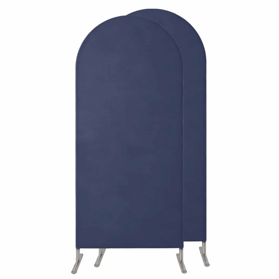 4FT Arch Backdrop Covers, Pure Dark Blue Wedding Arch Cover Stretchy, Simple Solid Color Chiara Arches Backdrop Stand Covers for Birthday Baby Shower Party Banquet Decor