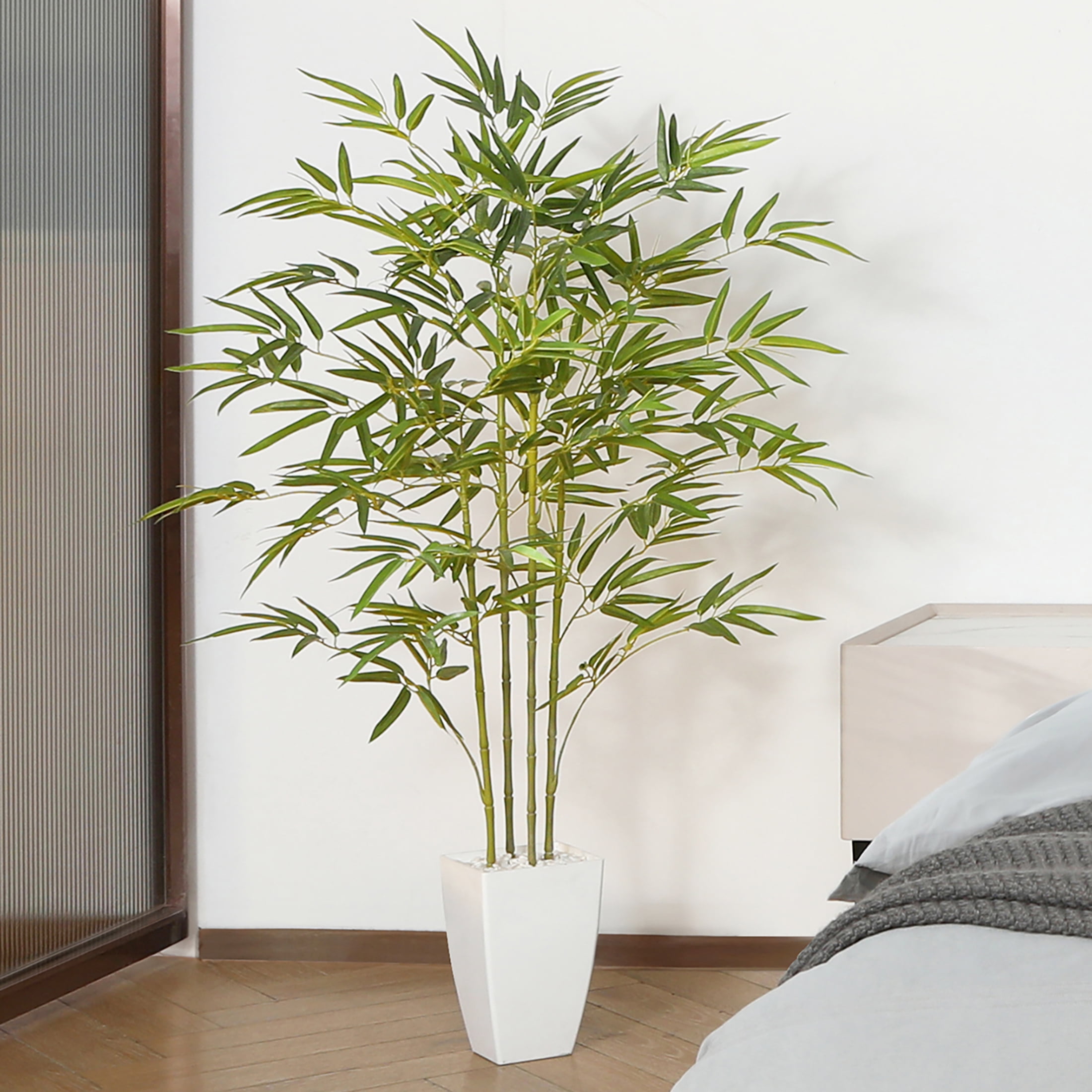 DR.Planzen 4FT Tall Artificial Bamboo Tree with Real Like Leaves in