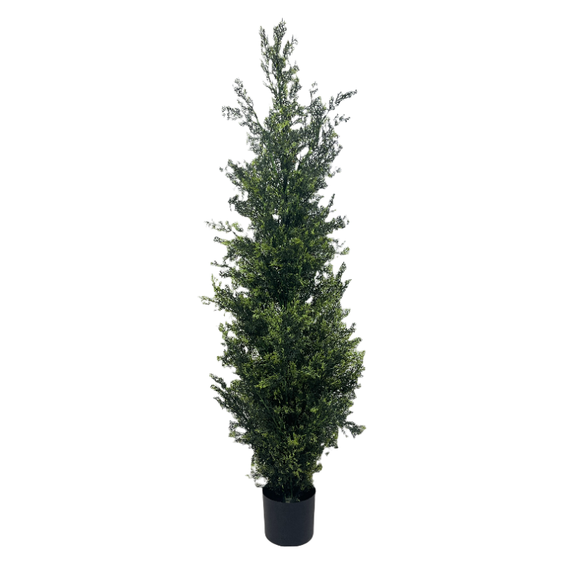4FT Artificial Cedar Tree, Artificial Topiary Cedar Plants Potted Tree