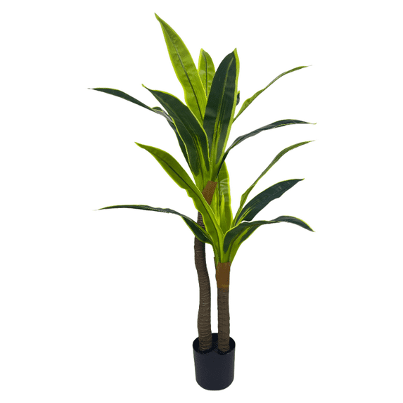 4FT Artificial Dracaena Tree in Pot, Faux Dracaena Plants for Home Office Living Room Decor Indoor