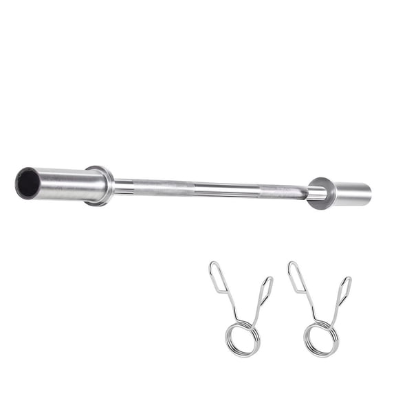 4FT Barbell Bar, Fits 2-Inch Weight Plates, Chrome Plated Barbell Bar with Knurled Grip for Strength Training, Weightlifting, Squat, Deadlift, Bench Press, Curl, Overhead Press, 500lbs Capacity