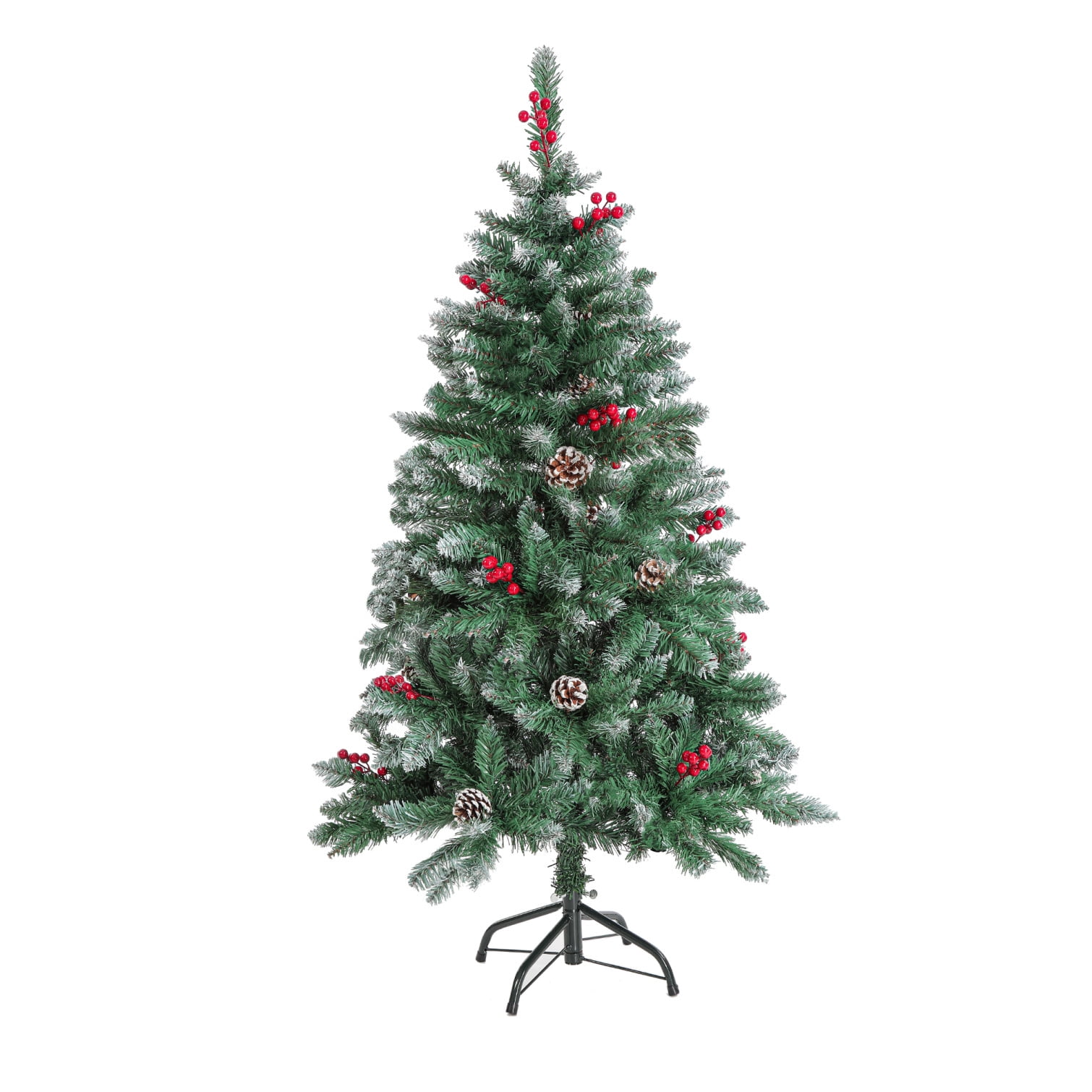 4FT Christmas Tree Artificial Full Xmas Trees with 30pcs LED and 308 Branch Tips, Christmas