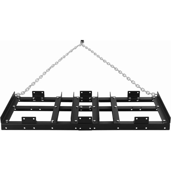 4FT Drag Harrow Driveway Grader, Heavy Duty Landscape Power Rake, Tow Behind Lawn Rake for ATV, UTV, Tractor, Mower, Driveway Drag for Gravel with 4FT Heavy Duty Chain