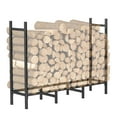 thumbnail image 1 of 4FT Heavy-Duty Adjustable Firewood Rack - Modular 3-Section Design, Powder-Coated Steel, Indoor/Outdoor Log Storage (48"L x 10"D x 28"H), 1 of 6