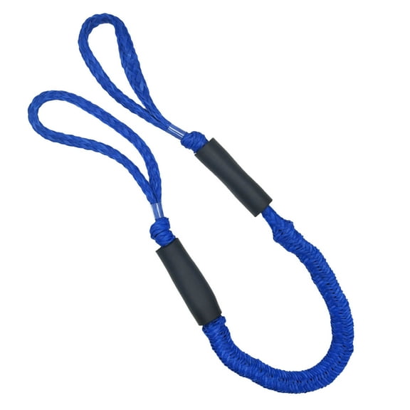 4FT Heavy-Duty Bungee Dock Lines | Elastic Mooring Rope for Boats & Kayaks | Shock-Absorbing Marine Cable with End Loops | Stretches to 5.5FT | Water-Resistant Polyester Construction