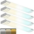 thumbnail image 1 of 4FT LED Light Fixtures, 3000K 4000K 5000K Selectable, 30W/40W/50W Dimmable 4 Foot LED Kitchen Ceiling Lights Fixture, 48 Inch Flush Mount LED Wraparound Puff Lights for Kitchen, Laundry, Office, 1 of 4