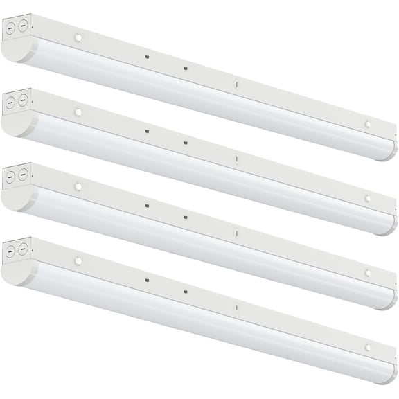 4FT LED Linear Strip Light, Super Bright 4 Foot LED Shop Lights 70W 60W 50W 40W 30W/6CCT 3000K-6500K Selectable, Flush Mount or Hanging 0-10V Dimmable Commercial Garage Ceiling Light, ETL DLC(4 Pcs)