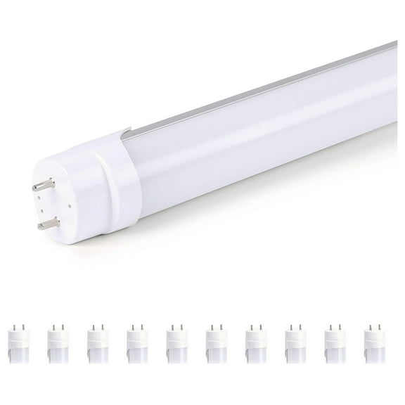 4FT LED T8 Ballast Bypass Type B Light Tube, 18W, UL-Listed for Single-Ended & Dual-Ended Connection, 2340lm, T8 T10 T12, UL & DLC - 4000K (10Pcs)