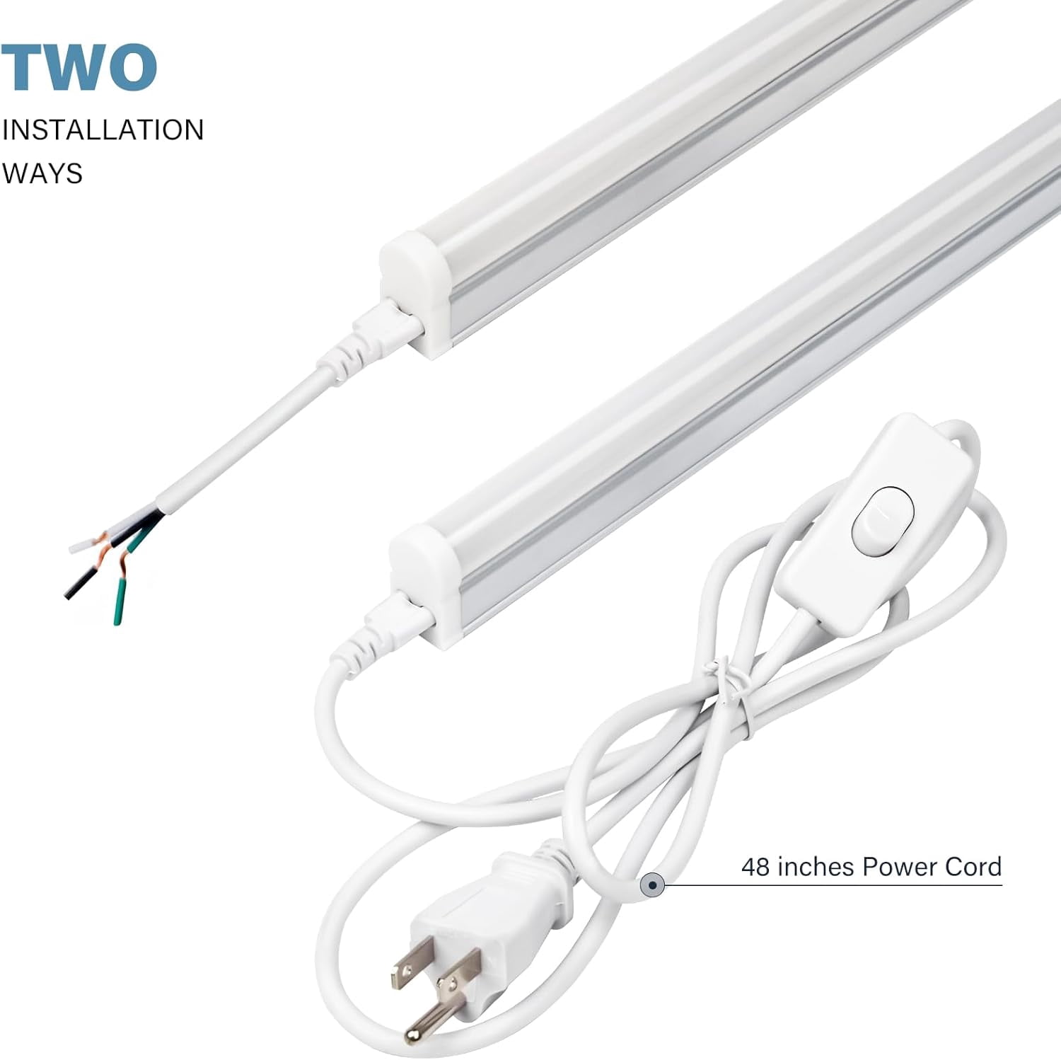 4FT LED Utility Shop Lights, 8 Pack T5 Integrated Fixtures, 20W 2200LM ...