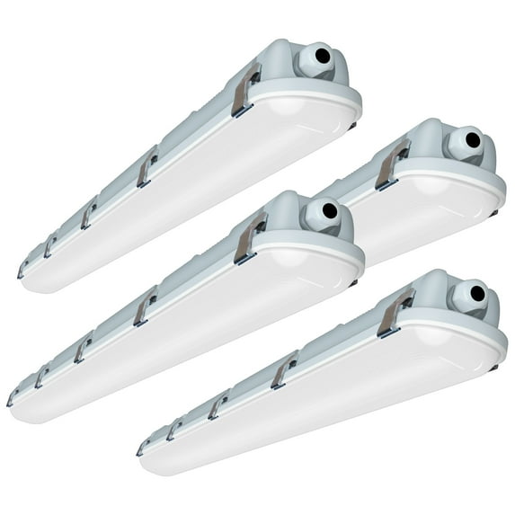 4FT LED Vapor Tight Light, 34/38/45W,5850lm,IP65 Waterproof Led Outdoor Shop Light,3500K/4000K/5000K CCT Selectable,UL&DLC Listed Led Shop Light for Parking Garage,Carport