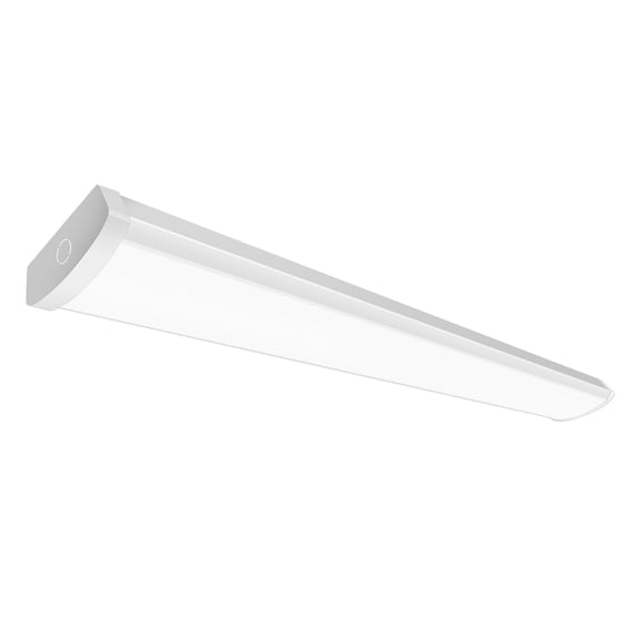 4FT LED Wraparound Light Fixture 24/31/38/46W Selectable 5CCT LED Shop Lights for Garage, 5500 Lumens, 3000-6500K LED Light Bar