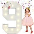 thumbnail image 1 of 4FT Light Up Numbers Letters, Mosaic Numbers for Balloons, Marquee Light Up Letters, Giant Mosaic Balloon Number 9 for 9 Birthday Decorations, 19th 29th 90 Birthday Decor, Anniversary Decor, 1 of 1
