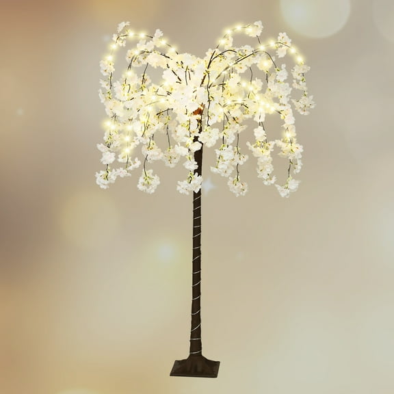 4FT Lighted Cherry Blossom Tree LED Artificial Trees for Decoration