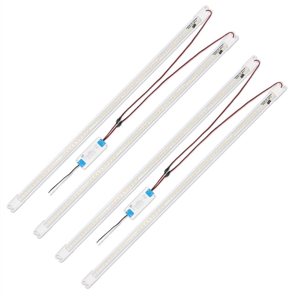 4FT Magnetic LED Retrofit Kit, Recessed T8T10 Fluorescent Light Tube, Panel Light, Troffer Quick Kit, No Professional Tools Required, 36W, 3500K Warm Light (2 Pack)