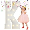 thumbnail image 1 of 4FT Marquee Light Up Letters, Large Marquee Letters, Mosaic Balloon Frame Letters Big Letters For Engagement Wedding Decorations Birthday Party Backdrop Decor, Balloon Arch Kit Letter K, 1 of 6