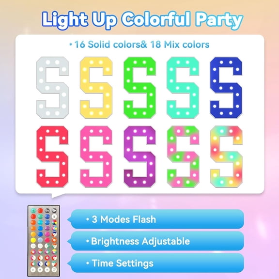 4FT Marquee Light Up Numbers 55, 34 Colors Changing Marquee Numbers 4 Feet Tall with Remote, Big 55th Birthday Number, Large Lighted Number for Anniversary Graduation Birthday Party Decoration