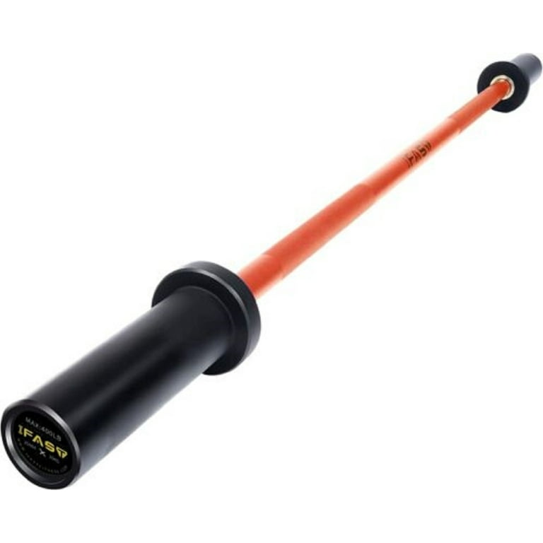 4FT Olympic Barbell Bar Weight Bar for Weightlifting Powerlifting CrossFit Training Rated 400LBS Weight Capacity Orange