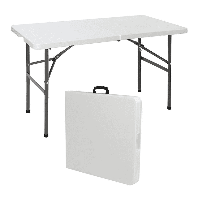 4FT Plastic Folding Table FoldinHalf Picnic Camping Table with