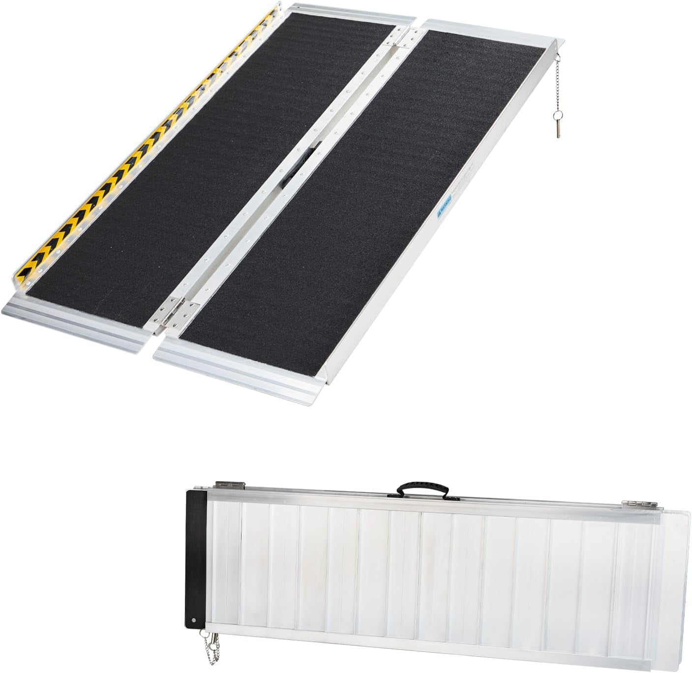 4FT Portable Wheelchair Ramp 4', Non-Slip Aluminum Folding Handicap ...