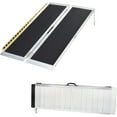 thumbnail image 1 of 4FT Portable Wheelchair Ramp 4', Non-Slip Aluminum Folding Handicap Ramp, Door Threshold Wheelchair Ramps for 4-12 Inch Steps, 600 LBS Capacity Wheel Chair Doorways Ramp for Home Steps, Scooter Ramp, 1 of 8