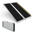 thumbnail image 1 of 4FT Portable Wheelchair Ramp with Load-Reducing Shoulder Strap, Foldable Aluminum Ramp for Home Steps, Stairs, 800lbs Capacity Non-Slip Handicap Ramp, 1 of 1