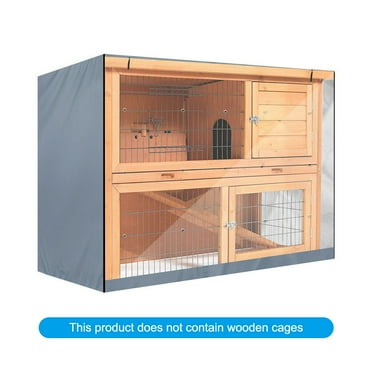 4FT Rabbit Hutch Cover Double Decker Pet Bunny Cage Waterproof Dustcover Outdoor Garden Patio