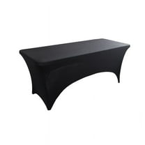 4FT Rectangular Fitted Tablecloth | Champagne Stretch Spandex Fabric | Washable Table Cover for Party Wedding Cocktail Events | Wrinkle-Resistant Table Protector