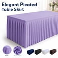 thumbnail image 1 of 4FT Rectangular Pleated Skirt Tablecloth for 120x60x75cm Tables, Wrinkle-Resistant Polyester Table Cover with Elegant Ruffled Drop, Professional Banquet & Event Decor, 1 of 6