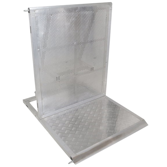 4FT Ventilated Aluminum Barricade Heavy-duty Crowd Control Barrier with Folding Base.