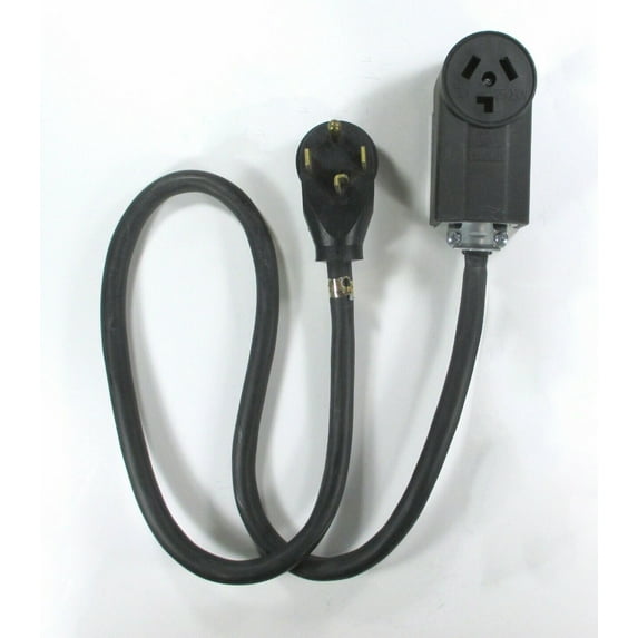 4FT long Dryer 4 prong to 3 prong Adapter Cord NEMA 14-30P Male to 10-30R Female, 30A, 250V FX487