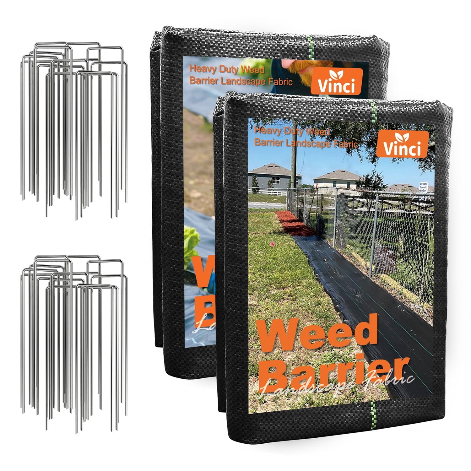 Vinci 4FT x 100FT Weed Barrier Fabric Heavy Duty Landscape Fabric for Garden Beds, Lawn, Pathways, Driveways & Ground Cover