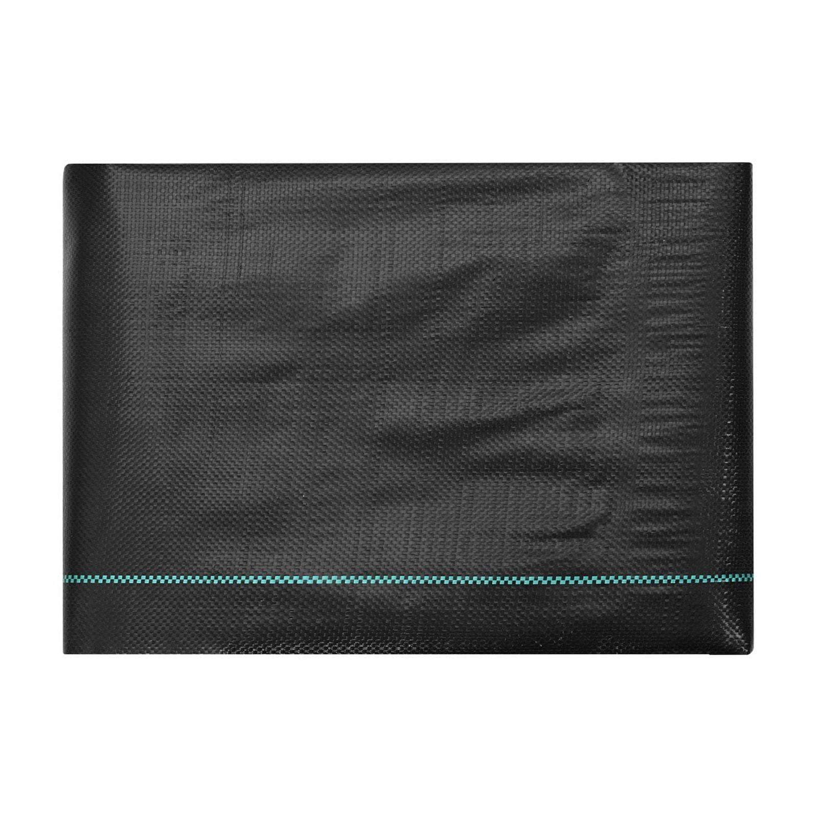 4FT x 50FT Woven Polypropylene Weed Block Fabric, Heavy Duty Weed Barrier for Landscaping & Garden