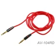 thumbnail image 1 of 4Ft 3.5Mm (1/8") Stereo Trs Male To Male Flexible Red Audio Cable, Av-104Rd, 1 of 2