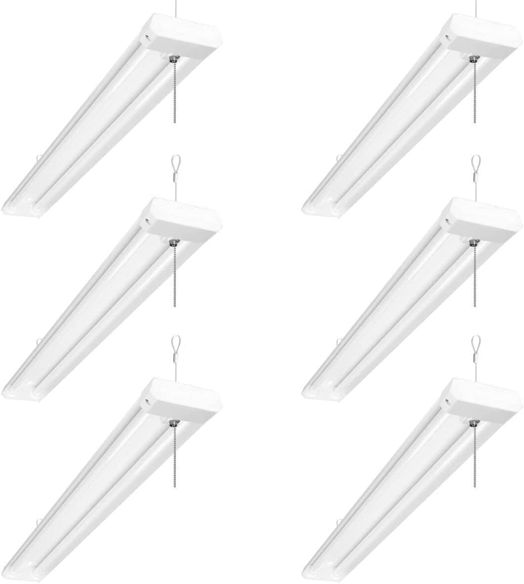 4Ft Linkable Shop Lights, 42W 4200Lm Garage Ceiling Light Fixture