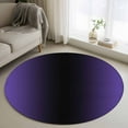 thumbnail image 1 of 4Ft Round Rug, Purple Black Ombre Non-Skid Rubber Backing Large Area Rugs - Living Room Bedroom Home Office, Gradient Contemporary Abstract Art Indoor Floor Mat Carpets Washable Rug, 1 of 9