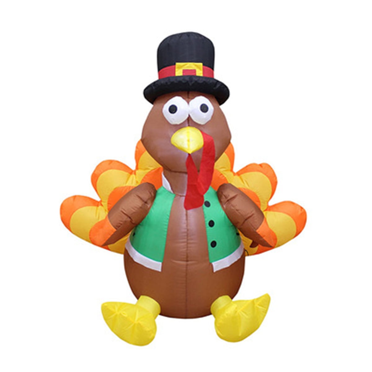 4Ft Thanksgiving Inflatable Turkey Blow up Lighted Turkey with
