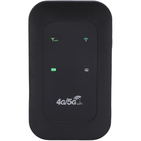 4G 5G Portable WiFi Hotspot Mobile Router with 2100mAh Battery & SIM Card Slot for Travel Home 150Mbps High Speed Supports 10 Devices