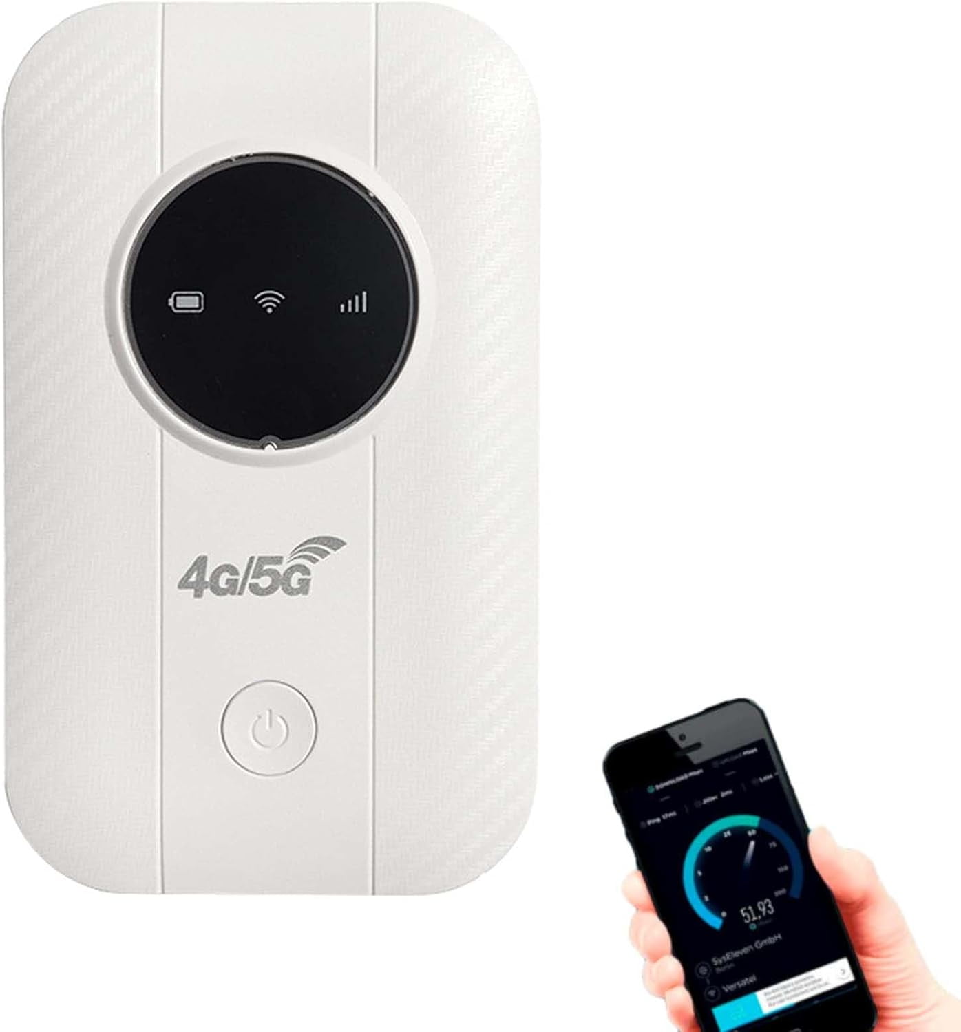 4G/5G WiFi Mobile Hotspot, Portable Multiple Networks, Portable Internet for Campers, Motorhomes and Travels for Anywhere (White)